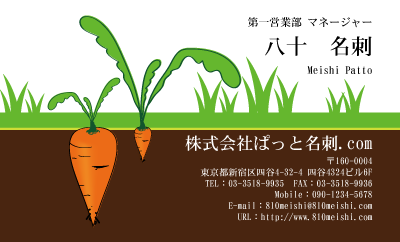 テンプレート名刺【Vegetable&Fruit-d002-zy-12】