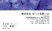 テンプレート名刺【plant-Hydrangea photo-d003-yd】