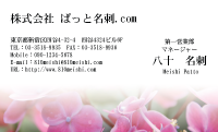テンプレート名刺【plant-Hydrangea photo-d012-yd】