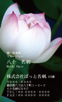 テンプレート名刺【plant-Lotus photo-d006-zdk】