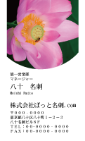 テンプレート名刺【plant-Lotus photo-d009-zdk】