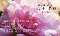 テンプレート名刺【plant-Camellia photo-d006-zdk】