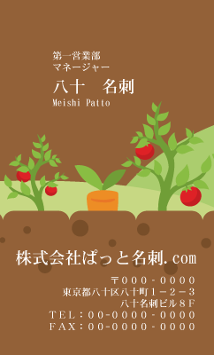 テンプレート名刺【Vegetable&Fruit-d123-zy-12】