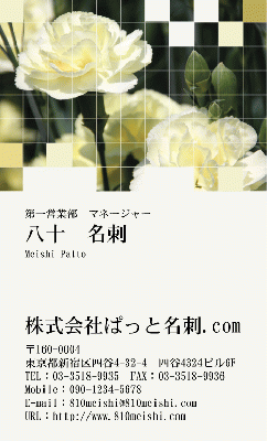 テンプレート名刺【plant-carnation photo-d006-zyz】