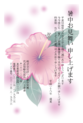 暑中見舞い(官製はがき)【Summer greeting card-d016-yzt-zy】