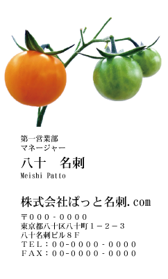 テンプレート名刺【Vegetable&Fruit-d057-zdk】