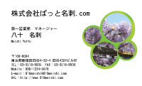 テンプレート名刺【plant-wistaria photo-d003-lmzyz】