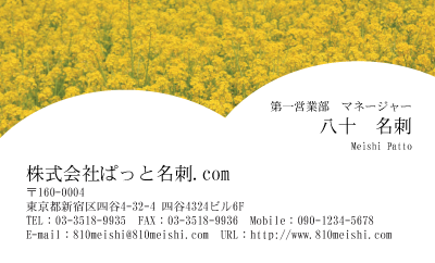 テンプレート名刺【plant-cole flower photo-d005-lmzyz】