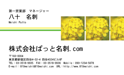 テンプレート名刺【plant-cole flower photo-d001-lmzyz】