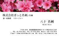 テンプレート名刺【plant-azaleas photo-d006-lm】