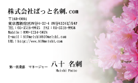 テンプレート名刺【plant-azaleas photo-d011-lm】