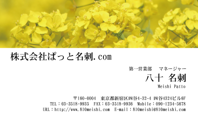 テンプレート名刺【plant-cole flower photo-d008-lm】