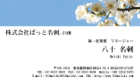 テンプレート名刺【plant-plum flower photo-d003-lm】