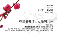 テンプレート名刺【plant-plum flower photo-d012-lmzyz】