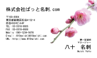 テンプレート名刺【plant-plum flower photo-d013-lmzyz】