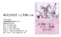テンプレート名刺【plant-plum flower photo-d017-lmzyz】