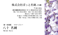 テンプレート名刺【plant-wistaria photo-d007-lm】