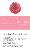 テンプレート名刺【plant-carnation photo-d007-lm】
