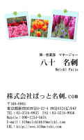 テンプレート名刺【plant-tulip photo-d003-lmzyz】