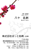 テンプレート名刺【plant-plum flower photo-d001-lmzyz】