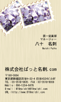 テンプレート名刺【plant-wistaria photo-d009-lmzyz】