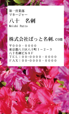 テンプレート名刺【plant-azaleas photo-d014-zy-lm】