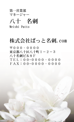 テンプレート名刺【plant-azaleas photo-d016-zy-lm】