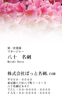 テンプレート名刺【plant-azaleas photo-d019-zy-lm】