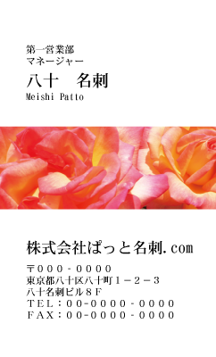 テンプレート名刺【plant-rose photo-d012-zy-lm】