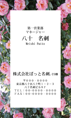 テンプレート名刺【plant-rose photo-d014-zy-lm】