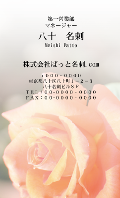 テンプレート名刺【plant-rose photo-d015-zy-lm】