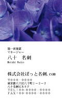 テンプレート名刺【plant-Hydrangea photo-d003-zy-yd】