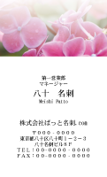 テンプレート名刺【plant-Hydrangea photo-d012-zy-yd】