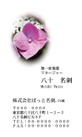 テンプレート名刺【plant-Hydrangea photo-d015-zy-yd】