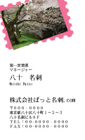 テンプレート名刺【plant- sakura photo-d005-zyz】