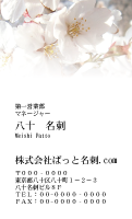 テンプレート名刺【plant- sakura photo-d017-yd】
