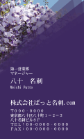 テンプレート名刺【plant-wistaria photo-d005-zyz】
