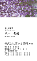 テンプレート名刺【plant-wistaria photo-d010-lm】