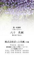 テンプレート名刺【plant-wistaria photo-d016-lm】