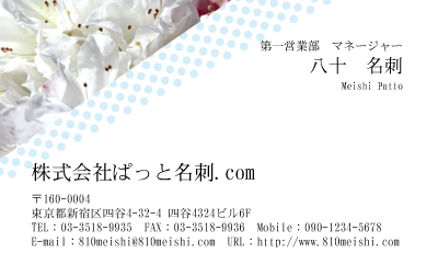 テンプレート名刺【plant-azaleas photo-d003-lm-zyz】