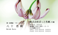 テンプレート名刺【plant-Lily photo-d005-zdk】