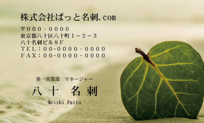 テンプレート名刺【plant photo-d003-zdk】