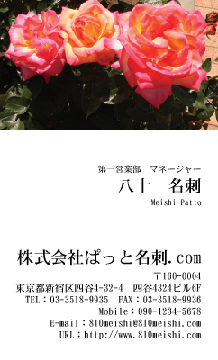 テンプレート名刺【plant-rose photo-d005-zyz】