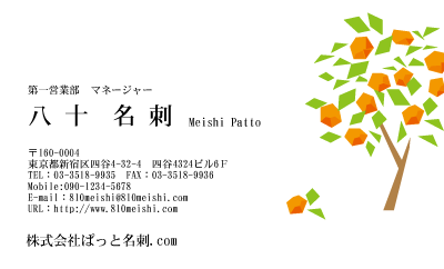 テンプレート名刺【plant-d205-zy-04】