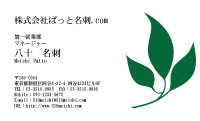 テンプレート名刺【plant-d003】