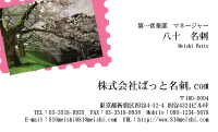 テンプレート名刺【plant- sakura photo-d018-lm-zyz】