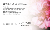 テンプレート名刺【plant-carnation photo-d010-lm】
