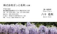 テンプレート名刺【plant-wistaria photo-d009-lm】