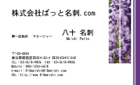 テンプレート名刺【plant-wistaria photo-d019-lm】